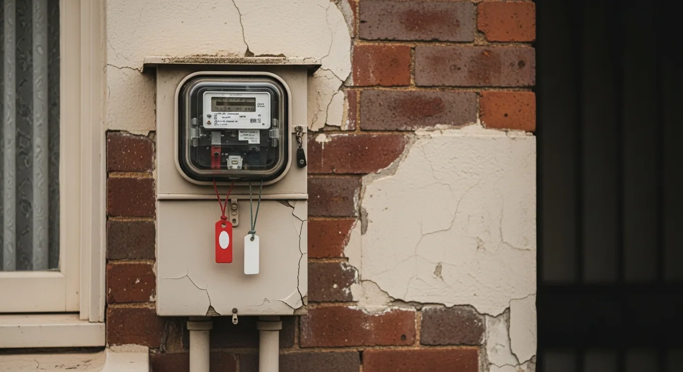 Electricity meter removed and the supply physically abolished ahead of demolition